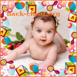 Baby photo frames maker icon