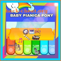 Baby Pianica Pony  Rainbow icon
