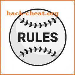 Baseball Rules in Black and White icon