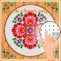 Beautiful Cross Stitch Picture Color By Number icon