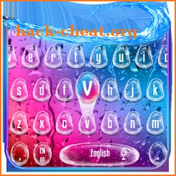 Beautiful Neon Waterdrop Keyboard Theme💧 icon