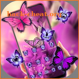 Beautiful Purple Butterfly Flower Theme 2019 icon