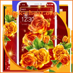 Beautiful Red Yellow Flower Theme🌻 icon