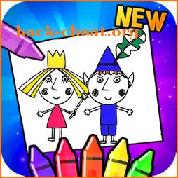 ben and holy coloring kingdom icon