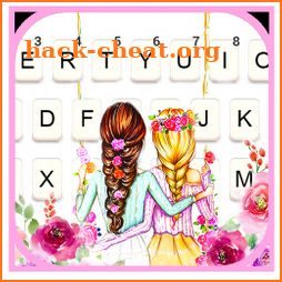 Best Friends Floral Keyboard Theme icon