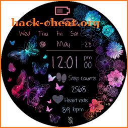 BFF1-Neon Art Flower Butterfly icon