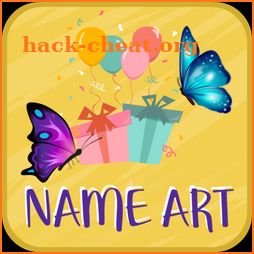 Birthday Cards Name Art Maker icon