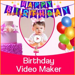 Birthday video maker with song icon