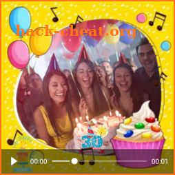 Birthday video with pictures and music icon