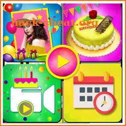 Birthday Wishes Maker : Frames, Greetings & Videos icon