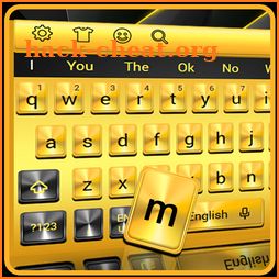 Black and Golden Keys Keyboard Theme icon