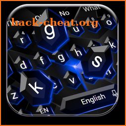 Black Blue Crystal Keyboard icon