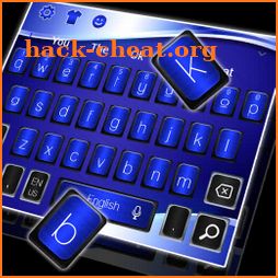 Black Blue Metal Shine Keyboard Theme icon