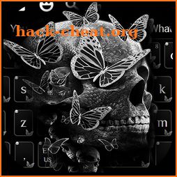 Black Butterfly Skull Keyboard icon