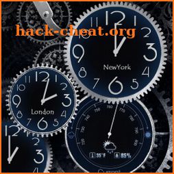 Black Clock Live Wallpaper HD icon