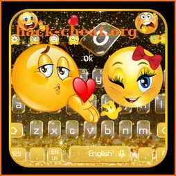 Black Glitter Emoji Keyboard Theme icon