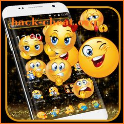 Black Glitter Emoji Theme icon