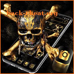 Black Gold Cross Skull Theme icon