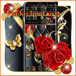 Black Gold Luxury Rose Theme icon