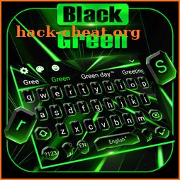 Black Green Crystal Keyboard icon