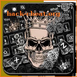Black King Rose Skull Keyboard Theme icon