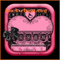 Black Lace Heart Keyboard Theme icon