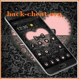 Black Lace Pink Heart Theme icon