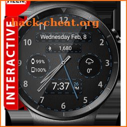 Black Leather HD WatchFace Widget & Live Wallpaper icon