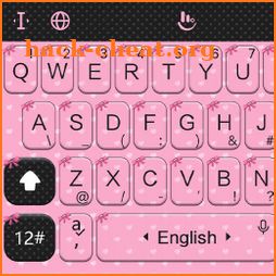 Black Pink Bowknot Keyboard Theme icon
