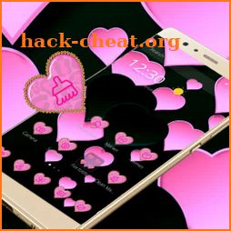 Black Pink Romantic Heart Theme icon