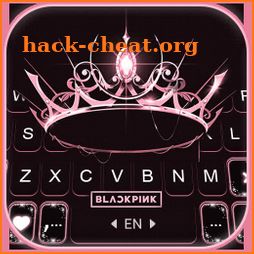 Black Pink Tiara Keyboard Background icon