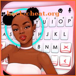 Black Pretty Girl Keyboard Theme icon