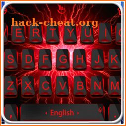 Black Red Thunder Keyboard Theme icon