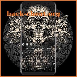 Black Rose Skull Keyboard icon