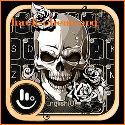 Black Rose Skull Keyboard Theme icon
