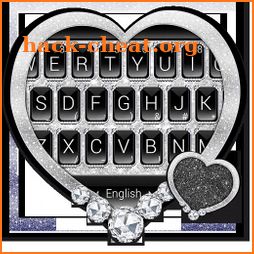 Black Silver Glitter Keyboard Theme icon