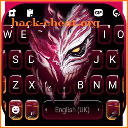 Black Smoke Mask Keyboard Background icon