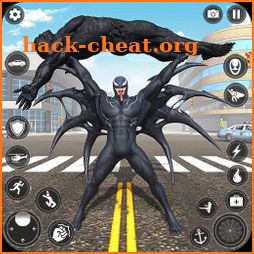 Black Spider Rope Hero Man icon