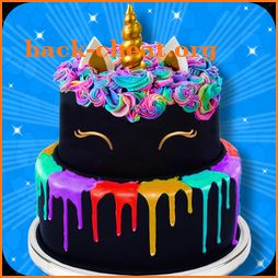 Black Unicorn Cake Maker! DIY Rainbow Glitter Food icon
