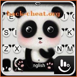 Black White Lovely Cute Panda Keyboard Theme icon