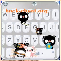 Black White Pig Keyboard Theme icon