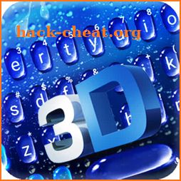 Blue 3d Water Drop Keyboard Theme icon