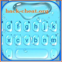 Blue 3d Waterdrops Keyboard Theme icon