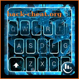 Blue Abstract Crystal Glass Keyboard Theme icon
