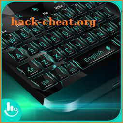 Blue Black Neon Mechanical Keyboard Theme icon