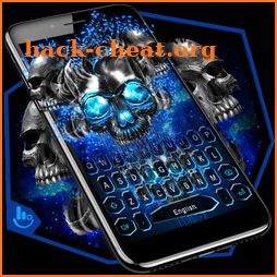 Blue Black Skull Keyboard Theme icon