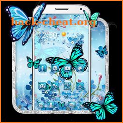 Blue Cherry Butterfly Theme icon