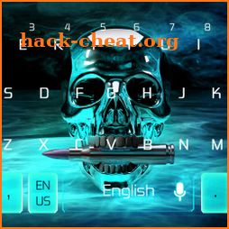 Blue Cool Skull keyboard icon