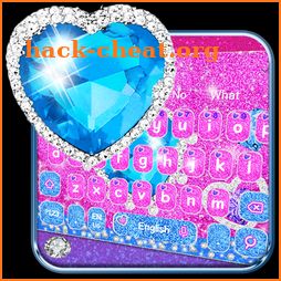Blue Crystal Diamond Keyboard Theme icon