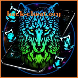 Blue Dark Wild Wolf Theme icon